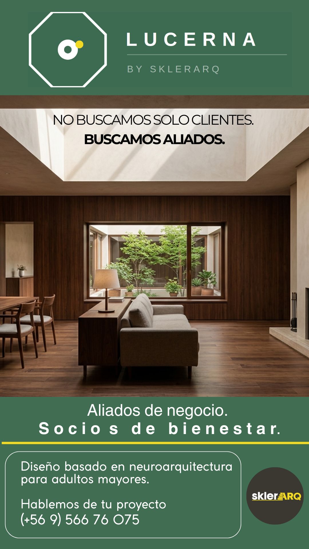 Publicación Lucerna: living con luz natural, sobre aliados de negocio