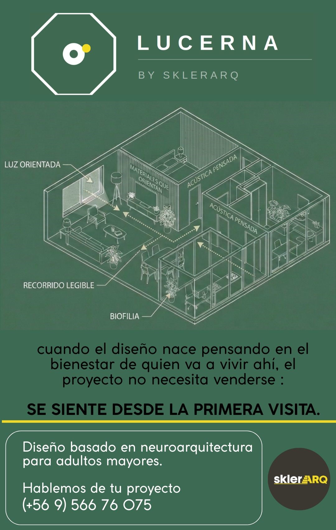 Referencia visual de un proyecto arquitectónico completo pensado para adultos mayores